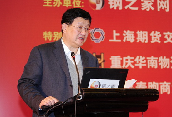 中国钢铁工业协会副会长王晓齐作题为《钢铁行业运行情况及近期走势看法》的报告